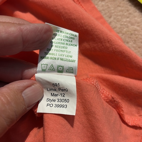 Lilly Pulitzer Salmon Ruffled Scoop Neck Top. EUC - Picture 8 of 10